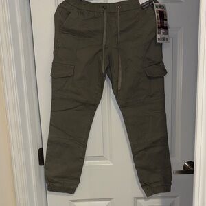 Women’s Olive Green Cargo Pants Y2K Streetwear Utility Style Size M